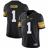 Iowa Hawkeyes 1 Marshall Koehn Black College Football Jersey Dzhi,baseball caps,new era cap wholesale,wholesale hats
